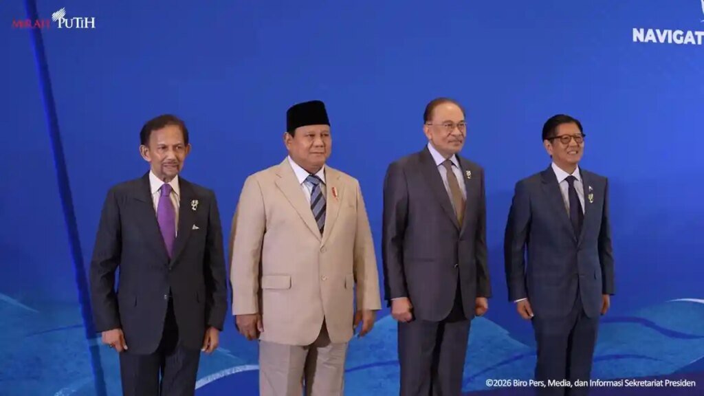 Sultan-Hassanal-Bolkiah-Prabowo-Subianto-Anwar-Ibrahim-Ferdinand-Marcos-Jr-KTT-ASEAN