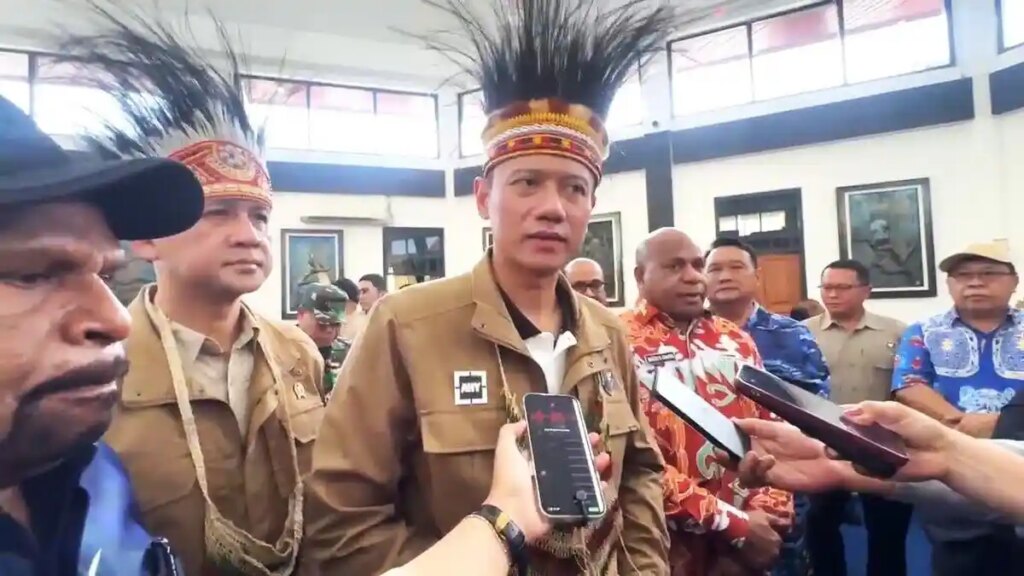 Menko-Infrastruktur-Agus-Harimurti-Yudhoyono-AHY-kunjungan-kerja-Jayapura-Papua